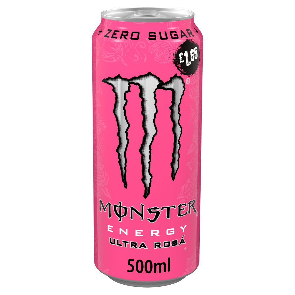 Monster Energy Drink Ultra Rosa Zero Sugar 500ml   500ml × 12 × 1