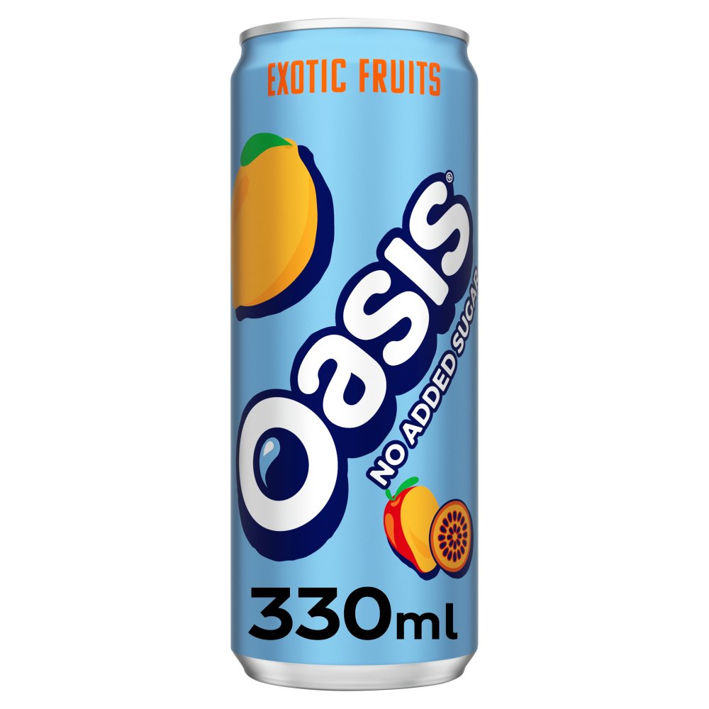 Oasis Exotic Fruits No Added Sugar 330ml 330ml × 24 × 1