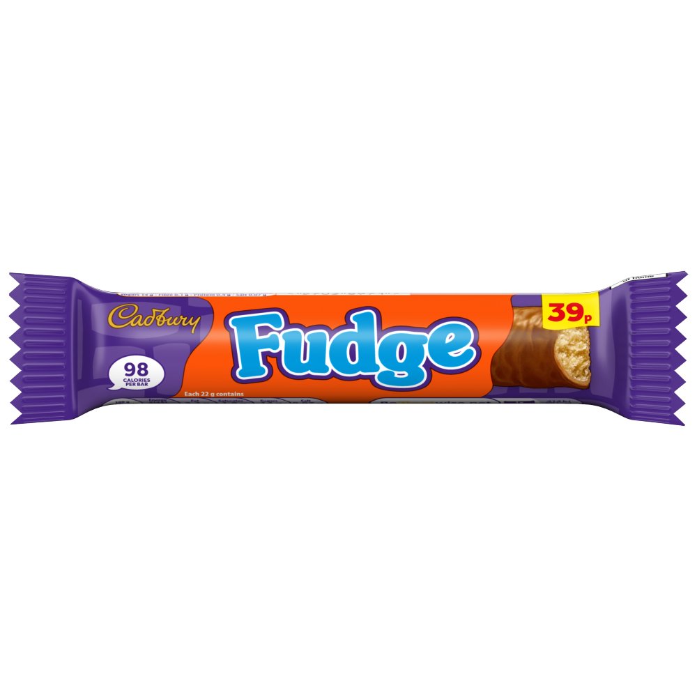 Cadbury Fudge Chocolate Bar 22g 22g × 60 × 1