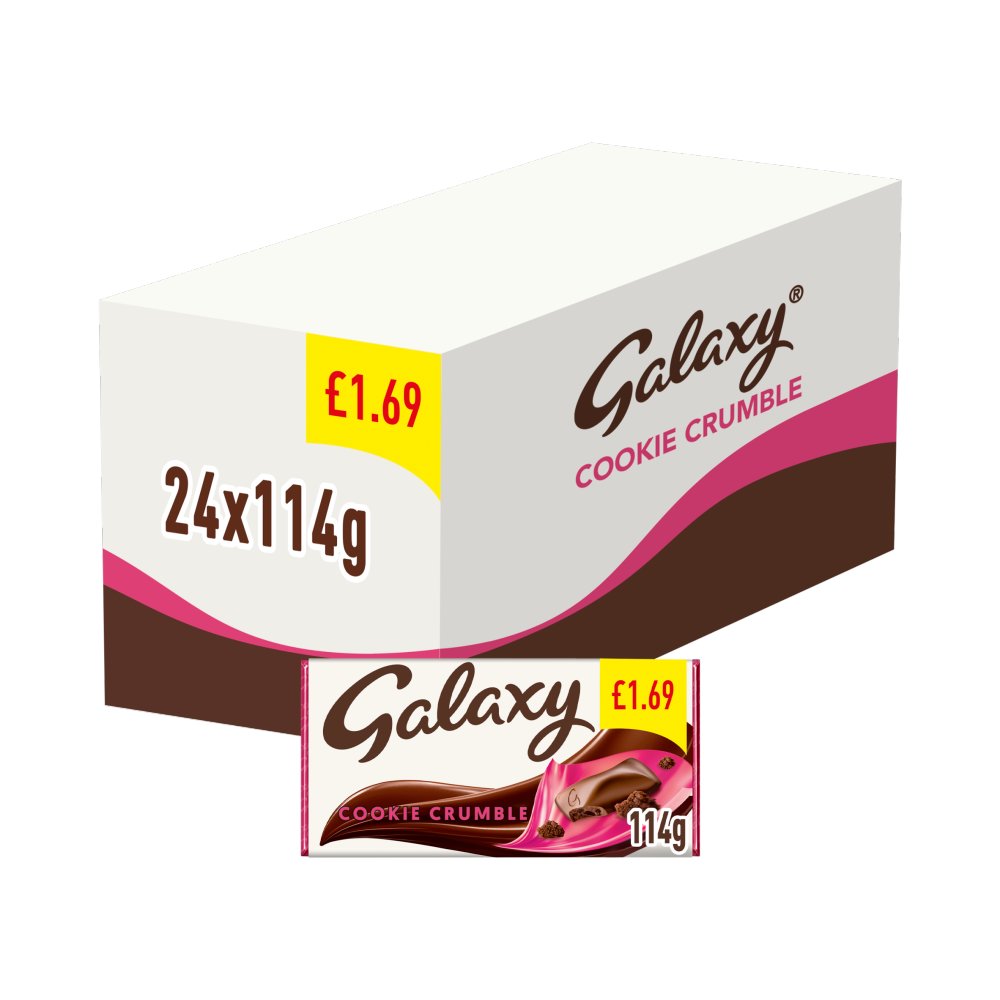 Galaxy Cookie Crumble & Milk Chocolate Bar   114g 114g × 24 × 1