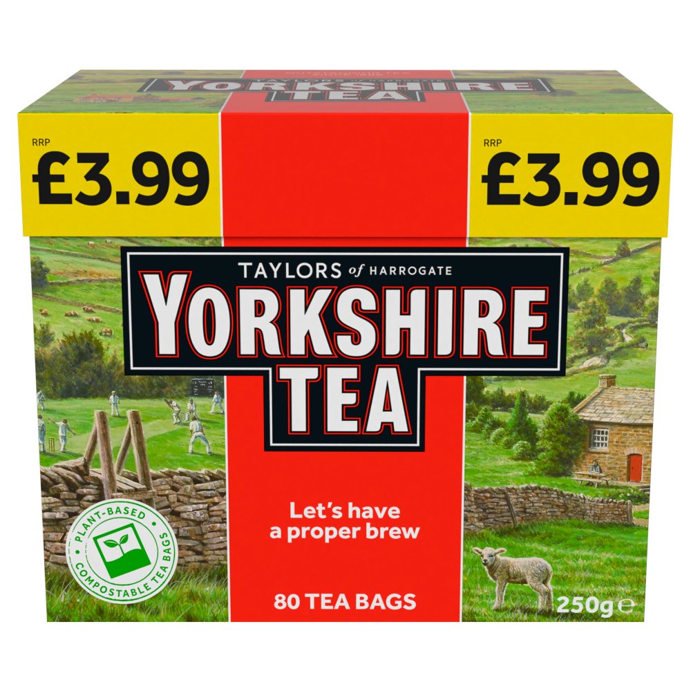 Yorkshire Tea 80 Tea Bags 250g 80s × 5 × 1