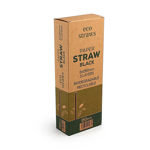 Eco Straw Black 6mm 150s × 1
