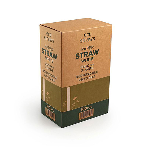 Eco Straw White 12mm 100s × 1