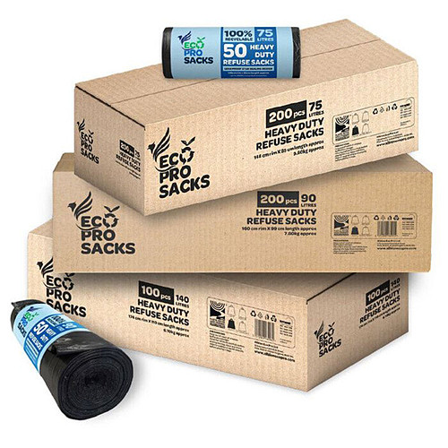 Bin Bag Super Strong 140L 100pk × 1