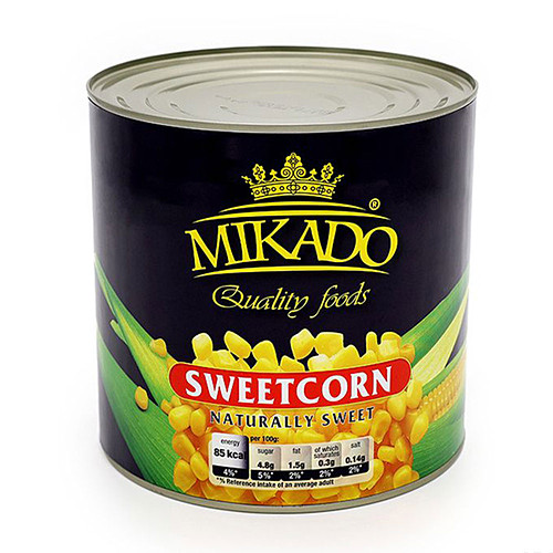 Mikado Sweetcorn Can 2.5Kg × 6