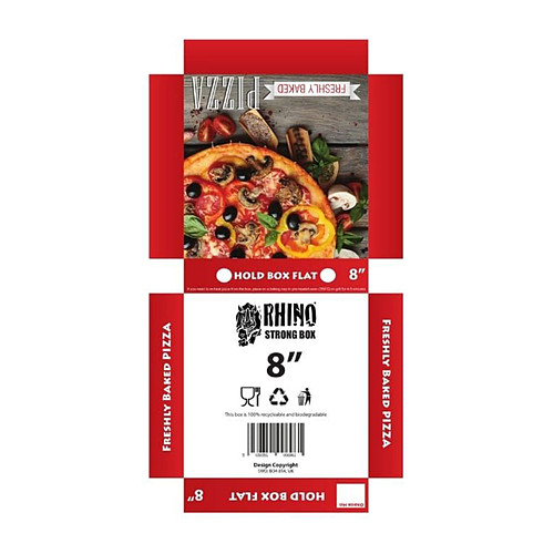 Rhino 8″ Colour Pizza Boxes 90s × 1