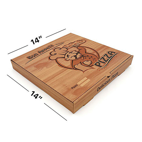14″ Brown Pizza Boxes 90s × 1