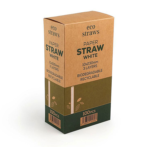 Eco Straw White 10mm 100s × 1