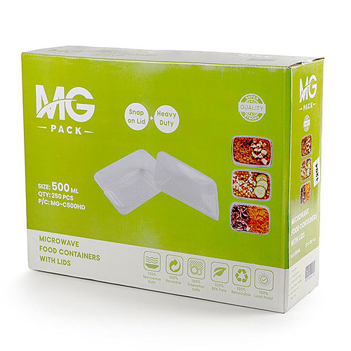Mg 500ml Hd Microwavable Container 250s 250s × 1