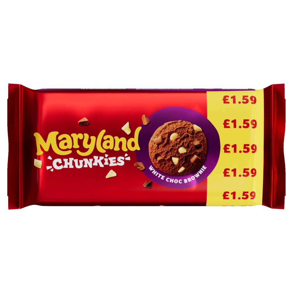 Maryland White Choc Brownie Chunkies 144g 144g × 12 × 1