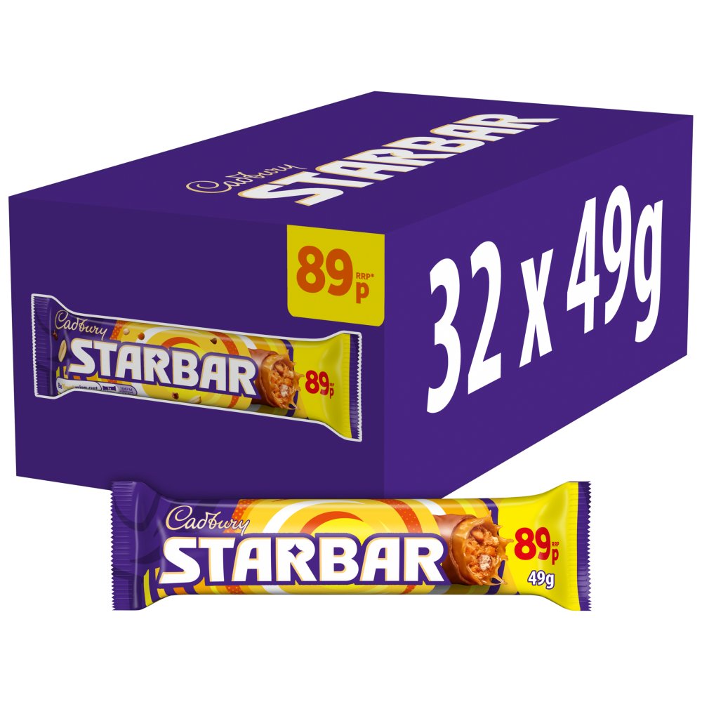 Cadbury Starbar Chocolate Bar 49g 47g × 32 × 1