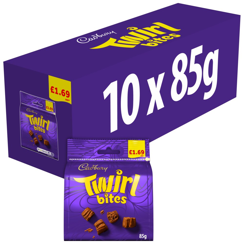 Cadbury Twirl Bites Chocolate Bag   85 g 85g × 10 × 1