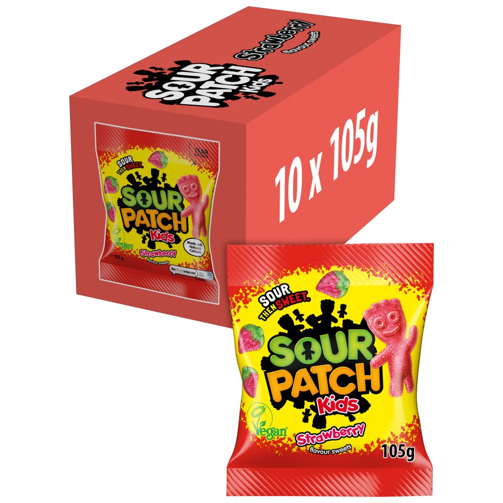 Sour Patch Kids Strawberry Candy 105g 105g × 10 × 1