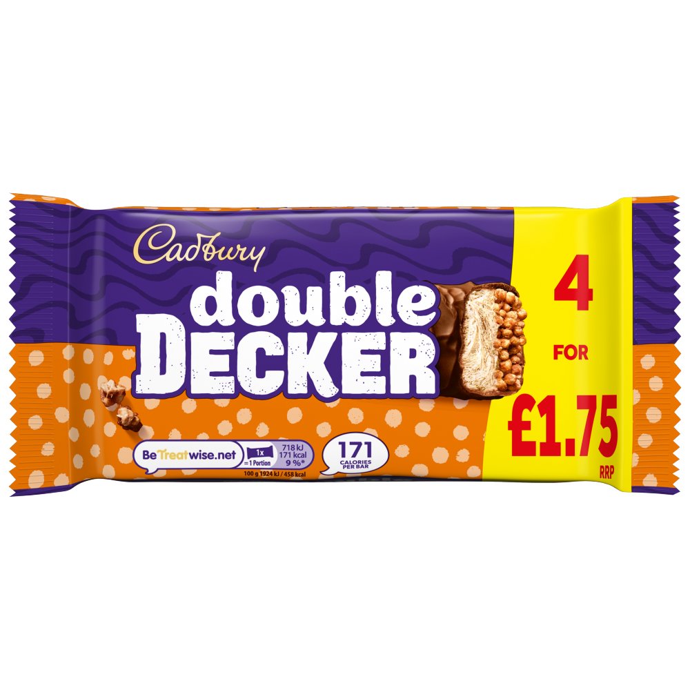 Cadbury Double Decker Chocolate Bar 149.2g 4pk × 8 × 1