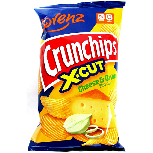Lorenz X-Cut Crunchips Cheese & Onion Flavour 75g 75g × 12 × 1