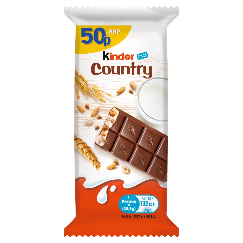 Kinder Country Milk and 5 Cereals 23.5g 23g × 40 × 1