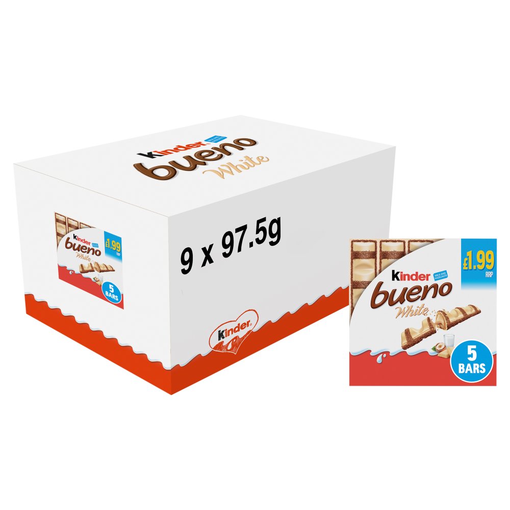 Kinder 5 Bueno White Milk & Hazelnuts 97.5g 97.5g × 9 × 1