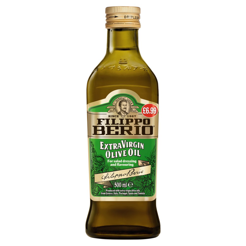 Filippo Berio Extra Virgin Olive Oil 500ml 500ml × 6 × 1