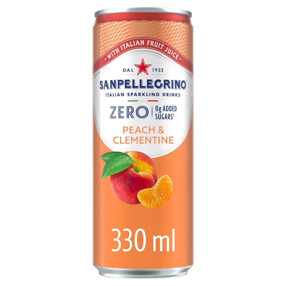 San Pellegrino Zero Peach & Clementine 330ml 330ml × 12 × 1