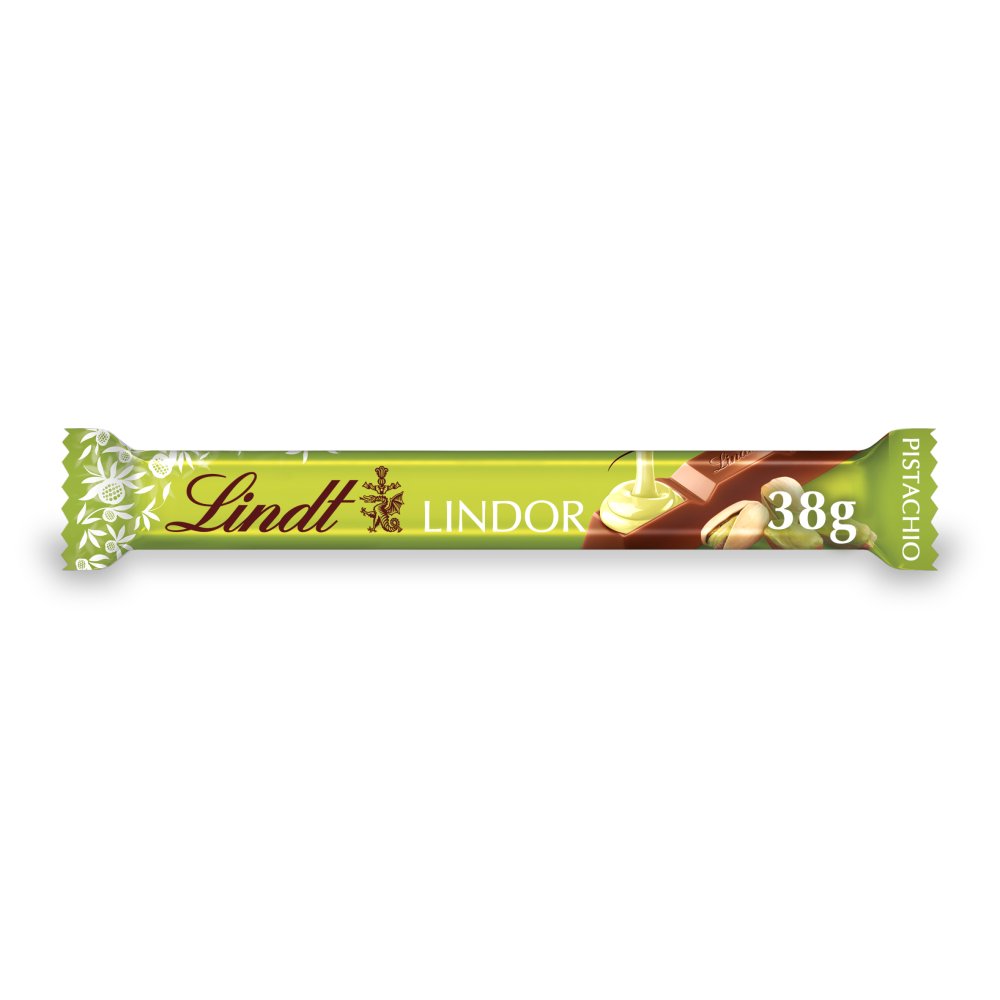 Lindt Lindor Pistachio Milk Chocolate Treat Bar 38g 38g × 24 × 1