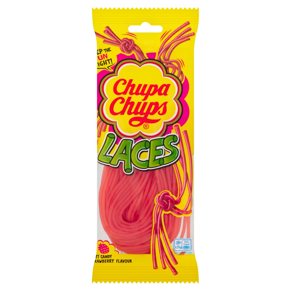 Chupa Chups Laces Soft Candy Strawberry Flavour 90g 90g × 18 × 1
