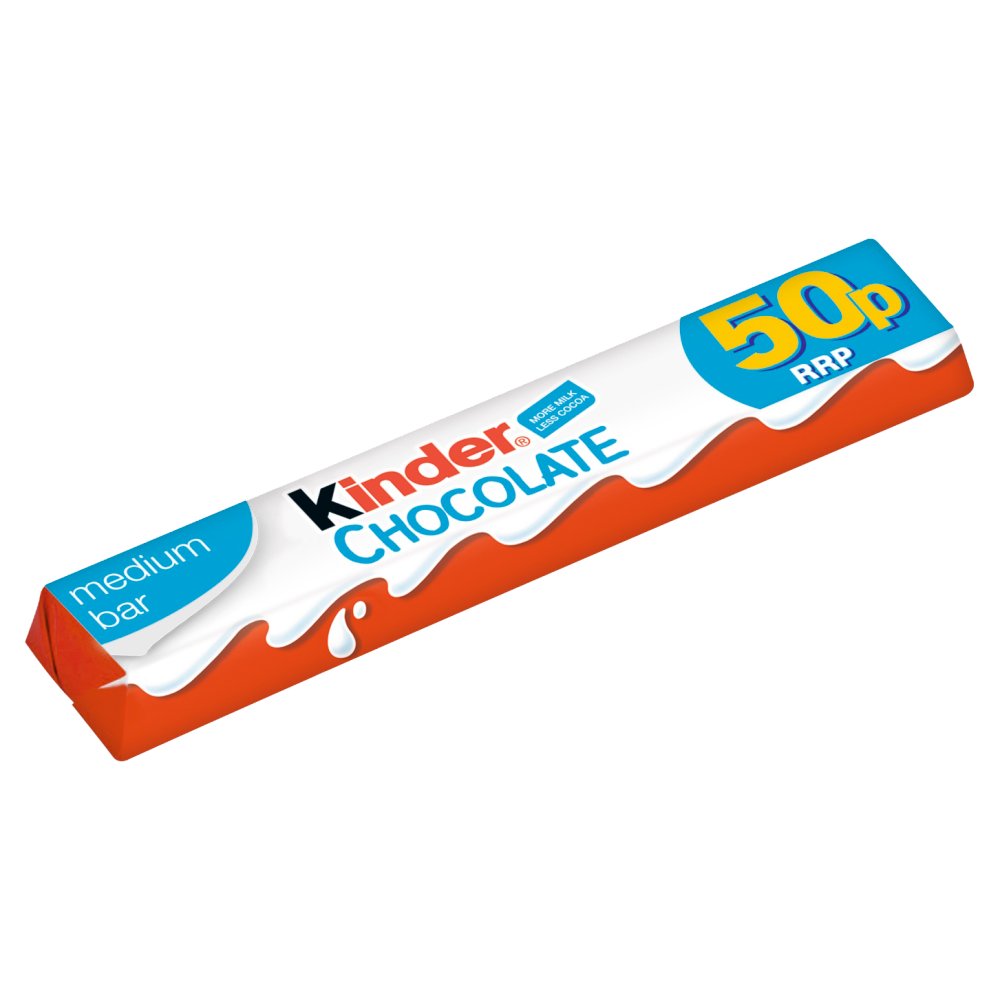 Kinder Medium Bar Chocolate 21g  Sgl × 36 × 8