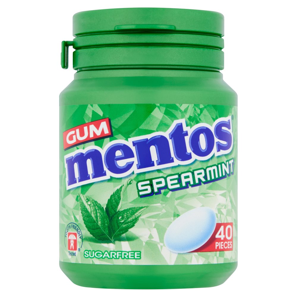 Mentos Gum Spearmint 40 Pieces 56g 56g × 6 × 1