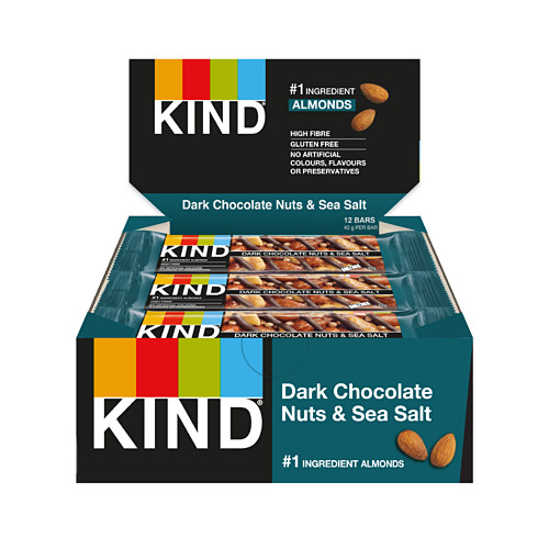KIND Dark Chocolate Nuts & Sea Salt Bars 12 x 40g (480g) 40g × 12 × 1