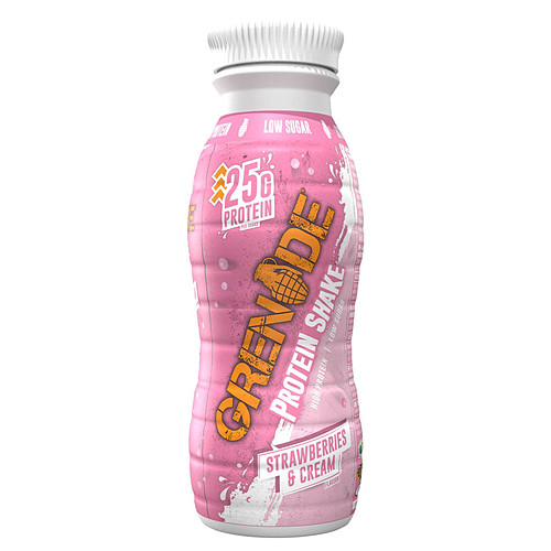 Grenade Strawberries & Cream Flavour Protein Shake 330ml 330ml × 8 × 1
