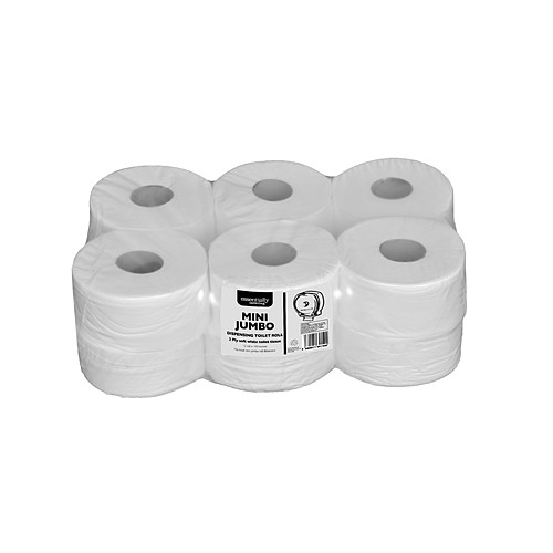 Essentially Catering Mini Jumbo Dispensing Toilet Roll 12 Rolls 12s × 1