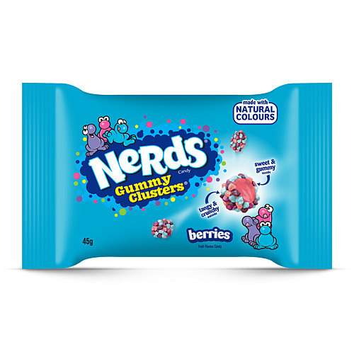 Nerds Berries Gummy Clusters Candy 2 x 20 x 45g (1.8kg) 45g × 20 × 2