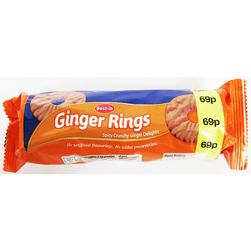 Bestin Ginger Rings 150g  69p 150g × 16 × 1