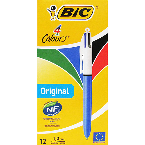 Bic 4Colours Ballpoint Pen 12 Pack Box × 12 × 1