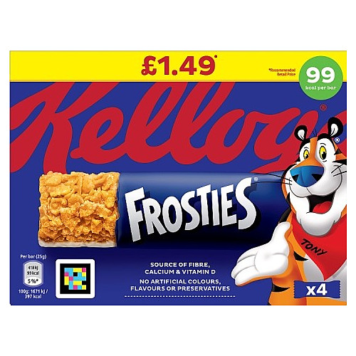 Kellogg’s Frosties Cereal Breakfast Bar 10 x 4 pack   25g × 10 × 1
