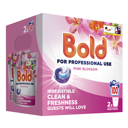 Bold Professional All-in-1 Detergent Pods Pink Blossom, 100 Washes 100s × 1