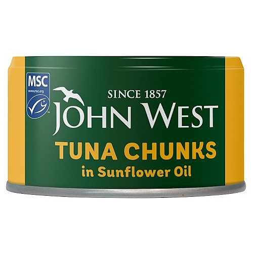 John West Tuna Chunks in Sunflower Oil MSC 125g (95g drained) 125g × 12 × 1