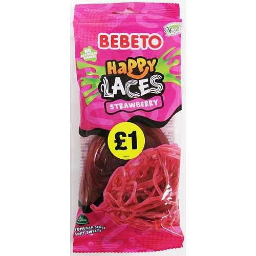 Bebeto Strawberry Laces   140g × 12 × 4