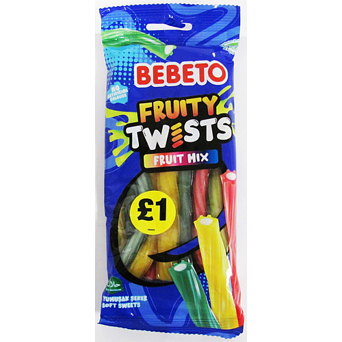 Bebeto Twisted Fruity Pencils   140g × 12 × 4