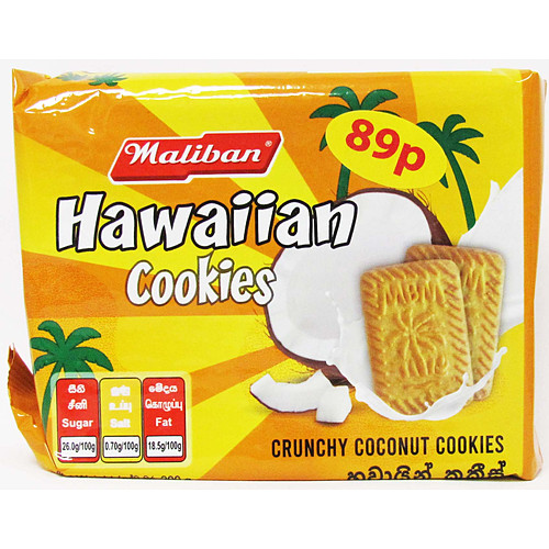 Maliban Hawaian Cookies  89p 200g 200g × 12 × 1