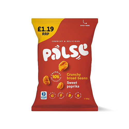 Palse Crunchy Broad Beans Sweet Paprkia 50g × 12 × 1