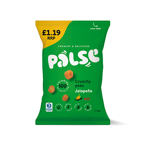 Palse Crunchy Peas Jalapeno 50g  Box × 12 × 1