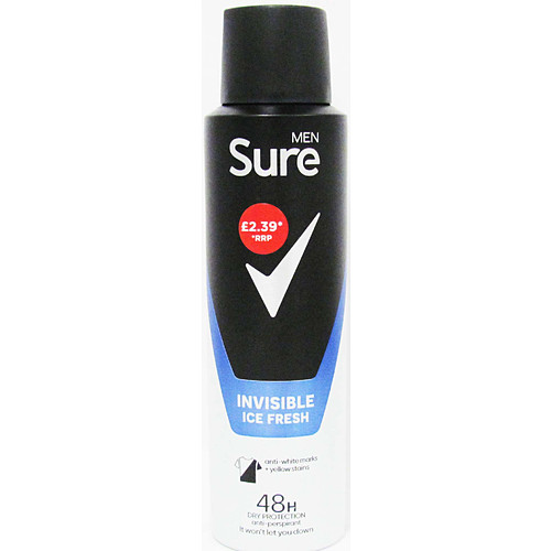 Sure Men Anti-Perspirant Invisible Ice 150ml × 6 × 1