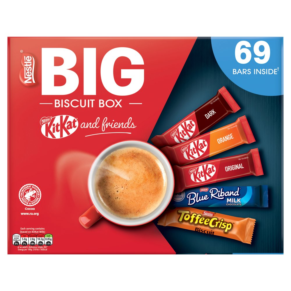 Nestle Kitkat and Friends Big Biscuit Box 69 Assorted Biscuit Box 1.357kg 69s × 1