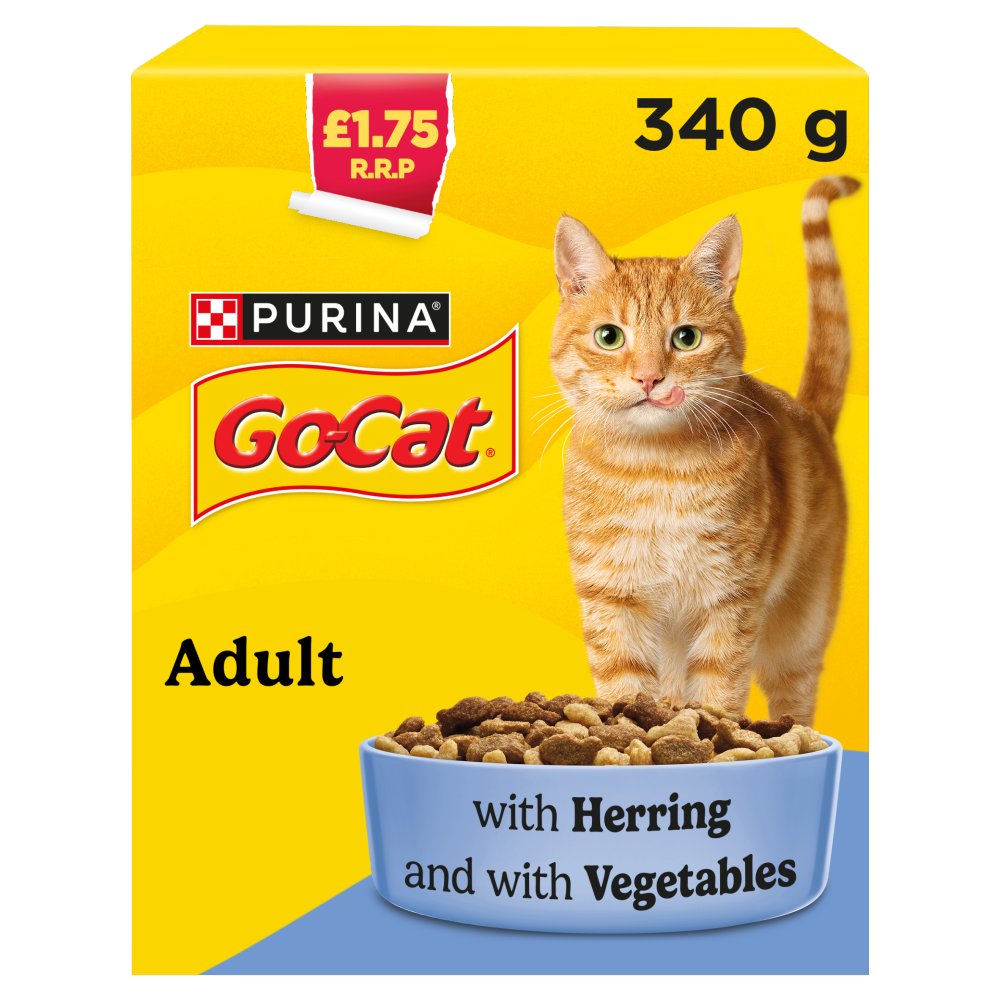 GO-CAT Herring with Vegetables Dry Cat Food 340g  340g × 6 × 1
