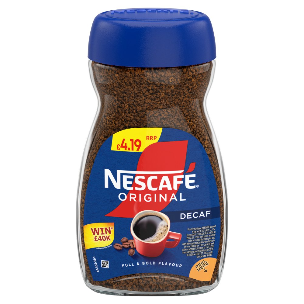Nescafe Original Decaf Instant Coffee 95g   95g × 6 × 1