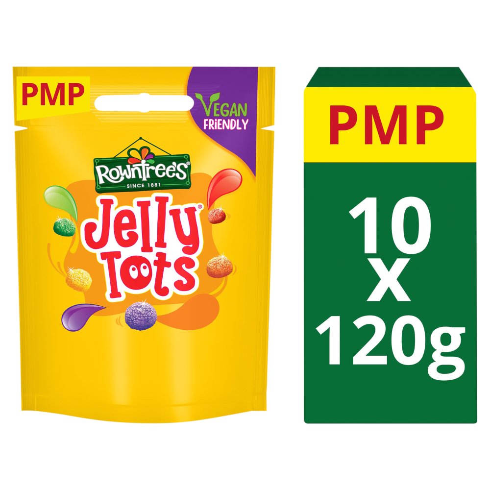 Rowntree’s Jelly Tots Sweets Sharing Bag 120g 120g × 10 × 1
