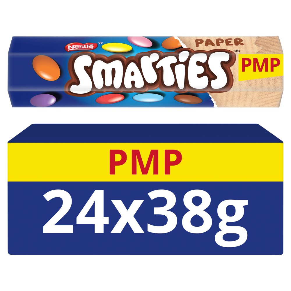 Smarties Milk Chocolate Tube 38g  89p 38g × 24 × 1
