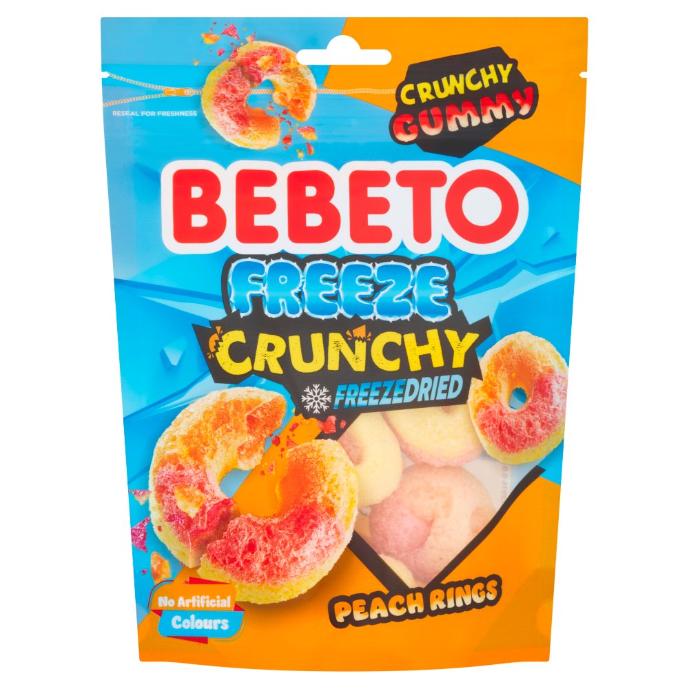 Bebeto Freeze Crunchy Freezedried Peach Rings 35g 35g × 12 × 1