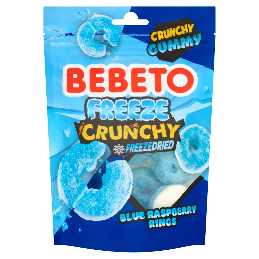 Bebeto Freeze Crunchy Freezedried Blue Raspberry Rings 35g 35g × 12 × 1