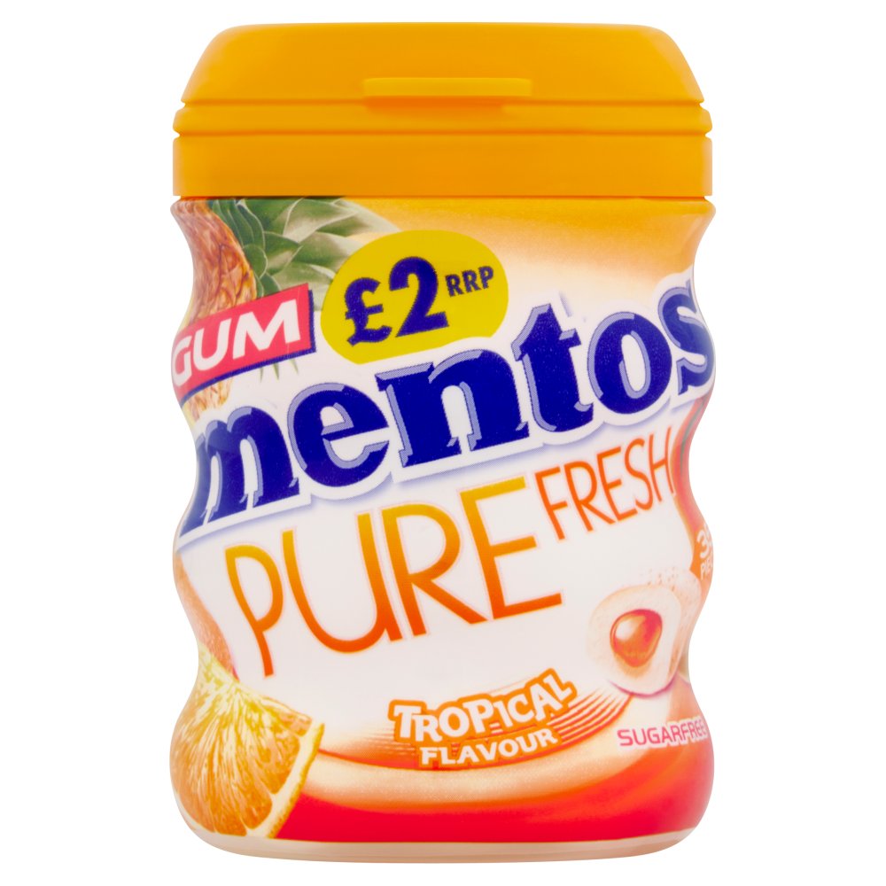 Mentos Pure Fresh Tropical Flavour Gum 70g 70g × 6 × 8